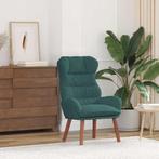 vidaXL Ontspanningsstoel Donkergroen 69 x 74 x 93 cm Fluweel, Huis en Inrichting, Fauteuils, Verzenden, Nieuw