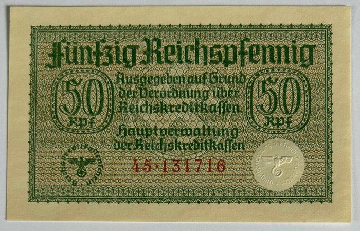 Deutsches Reich - Bezettingskosten. - 6 banknotes Reichsmark, Postzegels en Munten, Bankbiljetten | Europa | Niet-Eurobiljetten