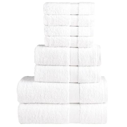 vidaXL 8-delige Handdoekenset SOLUND 600 g/m² wit, Huis en Inrichting, Badkamer | Badtextiel en Accessoires, Nieuw, Verzenden