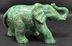 Aventurine Met de hand gesneden olifant - Hoogte: 163 mm -, Verzamelen