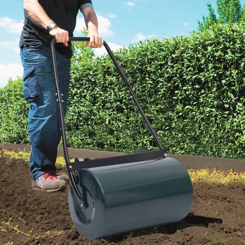 vidaXL Rouleau à gazon Vert et noir 63 cm 50 L