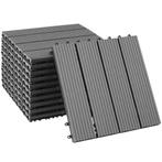 tectake Set terrastegels Tegulas, WPC in houtlook - grijs, S, Tuin en Terras, Verzenden, Nieuw