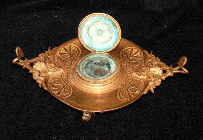Ferdinand Barbedienne (1810-1892) - Zeldzame bronzen Inktpot, Antiek en Kunst, Antiek | Overige Antiek