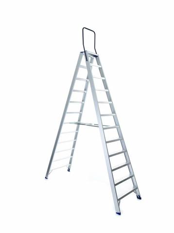 Eurostairs Dubbel Oploopbare Trap – 2 t/m 12 Treden, Doe-het-zelf en Bouw, Ladders en Trappen, Verzenden, Nieuw, Trap, 2 tot 4 meter
