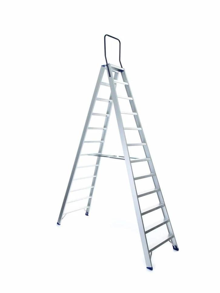 Eurostairs Dubbel Oploopbare Trap – 2 t/m 12 Treden, Doe-het-zelf en Bouw, Ladders en Trappen, Trap, Nieuw, 2 tot 4 meter, Verzenden
