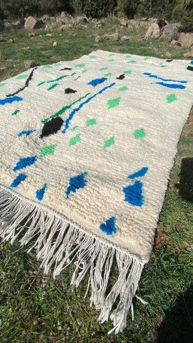 Authentiek Berber Tapijt met Groene en Blauwe Accenten -, Antiek en Kunst, Kunst | Designobjecten