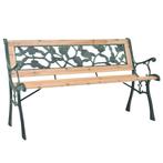 vidaXL Tuinbank 122 cm hout, Tuin en Terras, Tuinsets en Loungesets, Verzenden, Nieuw