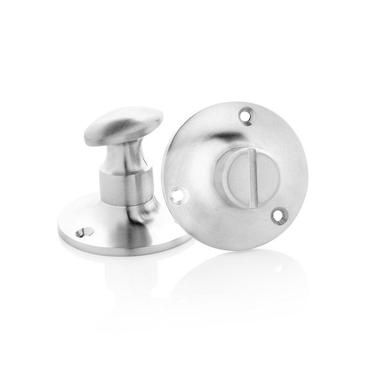 WC slot draaiknop mat nikkel rond rozet - retro jaren 30..., Bricolage & Construction, Serrurerie de bâtiment & Dispositif de fermeture