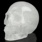 696 g 10,00 bij 8,50 cm Bergkristal schedel - zeer fijn, Verzamelen, Mineralen en Fossielen