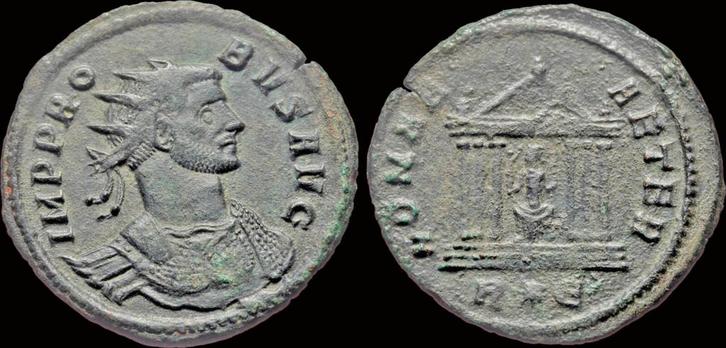 276-282ad Roman Probus Ae antoninianus Roma seated in tem..., Postzegels en Munten, Munten en Bankbiljetten | Verzamelingen, Verzenden