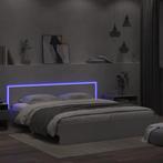 vidaXL Cadre de lit avec tête de lit et LED blanc, Maison & Meubles, Neuf, Verzenden
