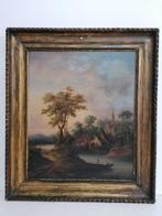 Charles Dubois (1734-1796), Attrib.to - Dorp aan het water, Antiek en Kunst