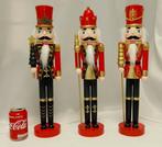 Notenkraker set 50 cm - Figuur (3) - Grenenhout,, Diversen, Kerst, Nieuw