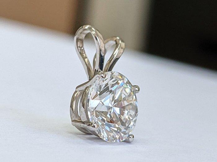 Zonder Minimumprijs - Hanger - 14 karaat Witgoud - 1.50ct., Handtassen en Accessoires, Antieke sieraden