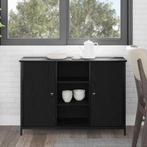 vidaXL Dressoir Zwart eiken 100 x 35 x 70 cm Bewerkt hout, Huis en Inrichting, Kasten | Dressoirs, Verzenden, Nieuw