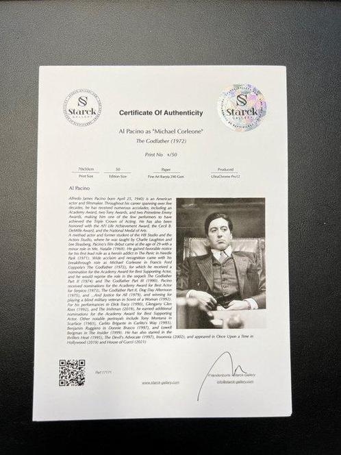 The Godfather, Al Pacino as Michael Corleone - Fine Art, Verzamelen, Film en Tv