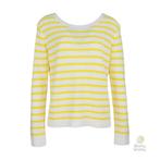 Frogbox • wit geel gestreepte trui • 36, Kleding | Dames, Verzenden, Wit, Nieuw, Maat 36 (S)