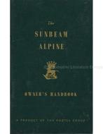 1959 SUNBEAM ALPINE SERIE I INSTRUCTIEBOEKJE ENGELS