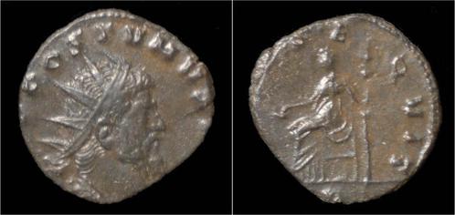 268ad Roman Aureolus billon antoninianus Fides seated left, Postzegels en Munten, Munten en Bankbiljetten | Verzamelingen, Verzenden