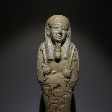 Oud-Egyptisch Grote Shabti. 19 cm hoog. Late Periode, 664 -