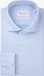 2dekans | Michaelis slim fit heren overhemd - dobby - blauw, Kleding | Dames, Broeken en Pantalons, Ophalen of Verzenden, Nieuw