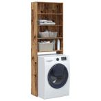 vidaXL Wasmachinekast 64x24x190 cm oud houtkleurig, Verzenden