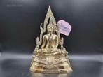 1 Boeddha Meditatie Brons 28 cm, Nieuw, Ophalen