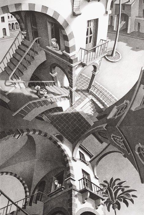 M.C. Escher (1898-1972), after - High and Low, Antiek en Kunst, Antiek | Overige Antiek