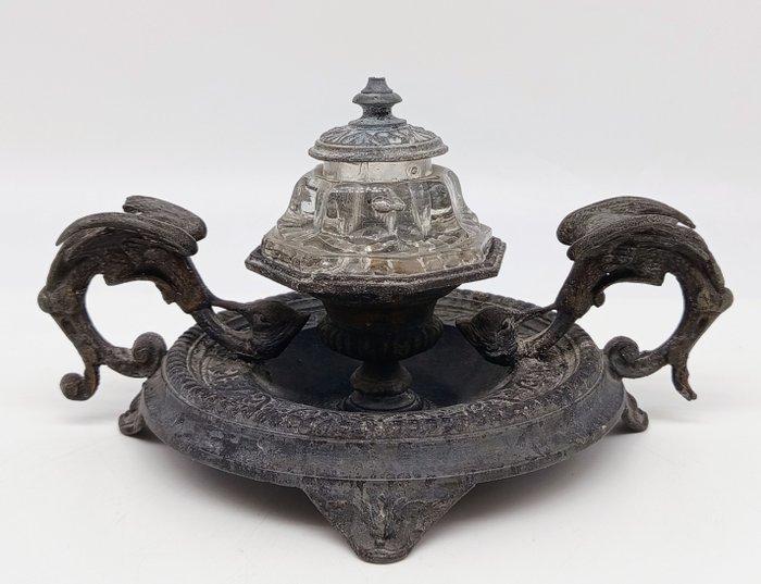 Inktpot - Brons, Tin, Glas, Antiek en Kunst, Antiek | Overige Antiek
