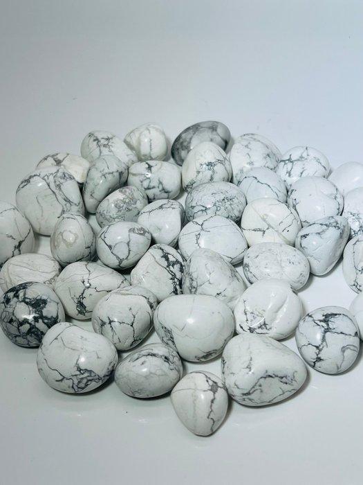 ***GEEN RESERVE*** Howlith - Getrommeld Steen - AAA, Collections, Minéraux & Fossiles