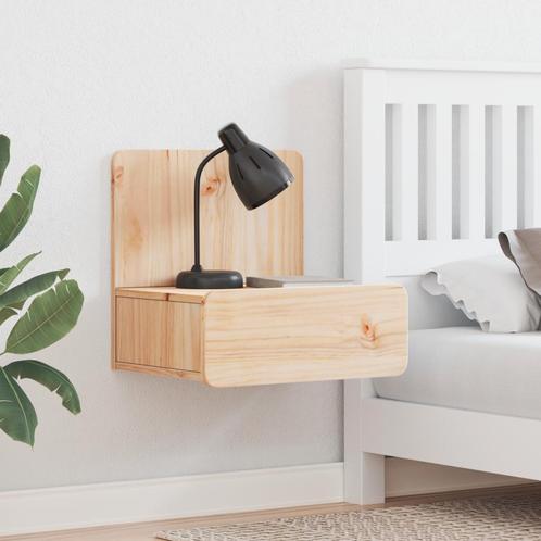 vidaXL Wandgemonteerd nachtkastje 2 pcs Bruin 44 x 32.5 x 40, Huis en Inrichting, Slaapkamer | Nachtkastjes, Nieuw, Verzenden