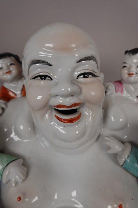 Figuur - Large Seated Happy Buddha (Buddhai/Putai) with 7, Antiek en Kunst, Antiek | Overige Antiek