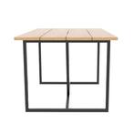 Houten eettafel met zwart metalen poten | 160 x 89 cm, Huis en Inrichting, Minder dan 50 cm, Verzenden, Nieuw, Scandinavisch