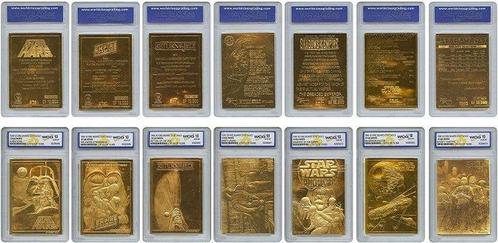 Star Wars ( Lot of 7 ) - Original Gold Cards ( 23K ) - Grade, Verzamelen, Overige Verzamelen