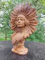 Beeld, heavy cast iron indian statue - 30 cm - Gietijzer, Antiek en Kunst