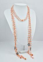 Koraal - Ematite - Halsketting - Roze koraal en parels