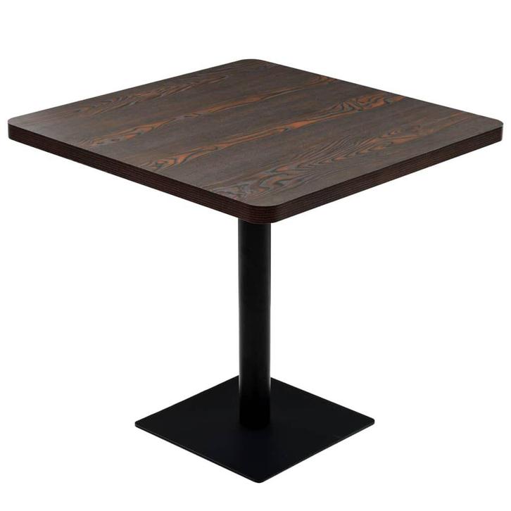 Bistrotafel 80x80 MDF/Staal | Retour Deal 71% Korting!, Antiquités & Art, Antiquités | Meubles | Tables, Envoi