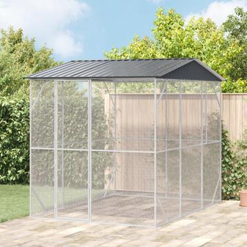 vidaXL Vogelvolière Antraciet 310x227x247 cm Staal, Verzenden