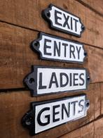 Uitgang/Ingang - Dames/Heren - Reclamebord - Gietijzer, Antiquités & Art