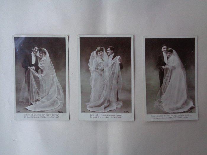 Fantasie - Thema liefdesdroom & huwelijk - Ansichtkaart, Verzamelen, Postkaarten | Buitenland