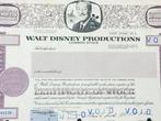 Walt Disney Productions - 1 Aandeelbewijs, nieuw en, Nieuw