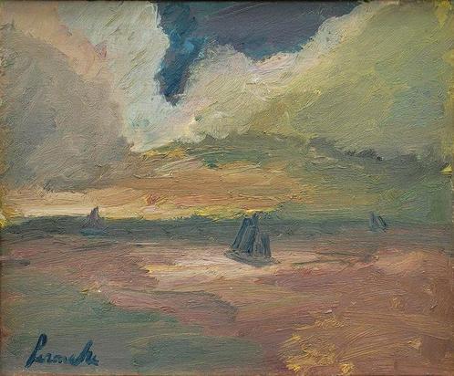 Constant Permeke (1886-1952) - Zeilschepen bij zonsondergang, Antiek en Kunst, Kunst | Schilderijen | Klassiek