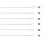 vidaXL Verstelbare ven veilighheidsbalk 6 pcs Wit Staal, Verzenden, Nieuw