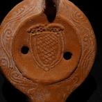Oud-Romeins Terracotta Olielamp. 13 cm lang. 1e–2e eeuw na