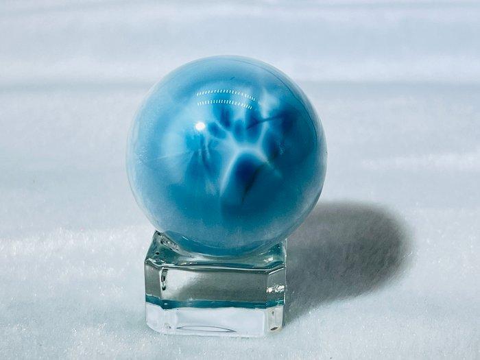 Rust in het blauw – Premium Larimar Kristallen Bol, Verzamelen, Mineralen en Fossielen
