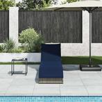 vidaXL Ligstoel inklapbaar met kussen opbergruimte poly, Tuin en Terras, Verzenden, Nieuw