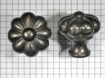 Knop mandarijn ijzer blank gelakt 35 mm
