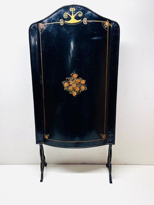 Decoratief ornament - Haardscherm met verguld bloemmotief en, Antiek en Kunst, Antiek | Overige Antiek