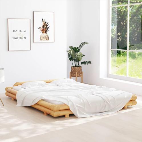 vidaXL Cadre de lit Bambou 160x200 cm, Maison & Meubles, Chambre à coucher | Lits, Neuf, Envoi