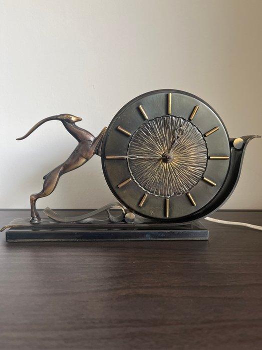 Horloge électromagnétique - Art déco Laiton - 1930-1940 -, Antiek en Kunst, Kunst | Designobjecten